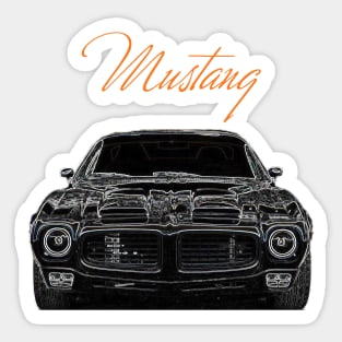 Mustang Classic Car Front & Rear End Sticker